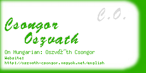 csongor oszvath business card